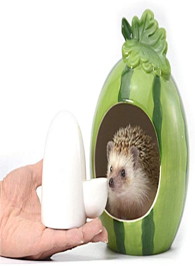 داهي موزع مياه الشرب الأوتوماتيكي من داهي، مصنوع من السيراميك، هادئ، مناسب للحيوانات الأليفة الصغيرة مثل الهامستر والقنفذ والشنشيلة والنموس وخنزير غينيا الصغير، أبيض، 8 أونصة - Image 3